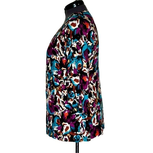 Lane Bryant Cardigan Sweater Size 18/20 Button Front Lightweight Purple Aqua - Picture 3 of 6